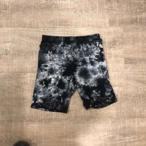 tye dye bike shorts